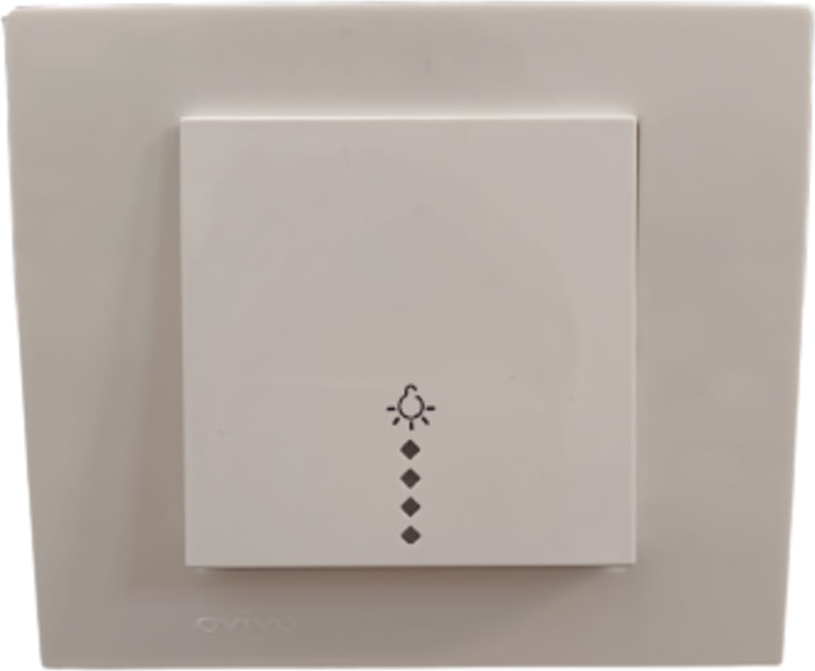Grano Işıklı Light Anahtarı Beyaz