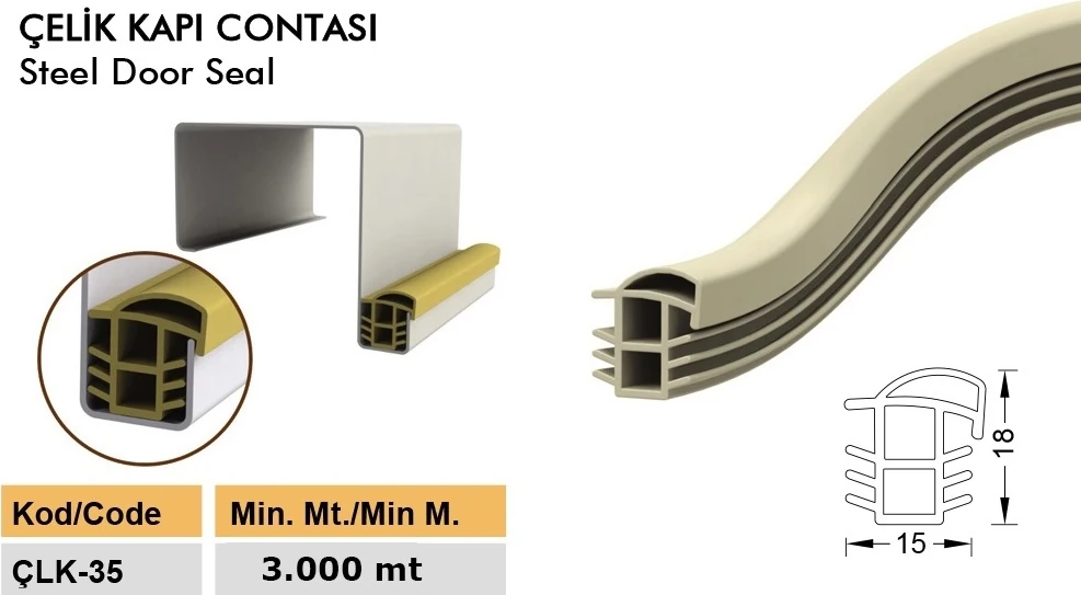 Çelik Kapı Fitili 6 M Beyaz ÇLK-35B