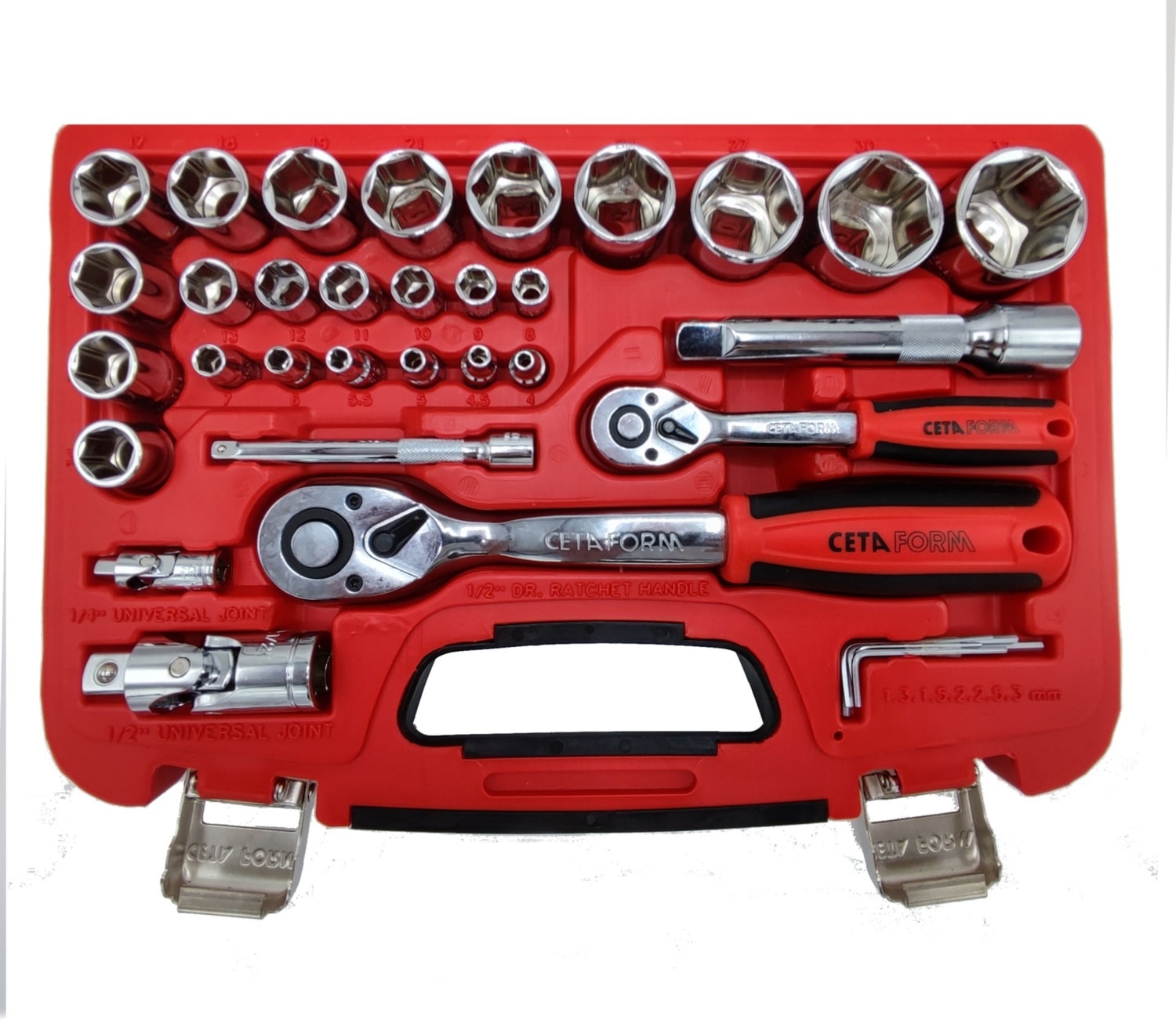 35 Parça 1/4”+1/2” 6 Köşe Lokma Takımı