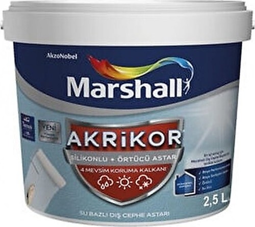 Marshall Akrikor Silikonlu Örtücü Dış Cephe Astarı 2,5 lt