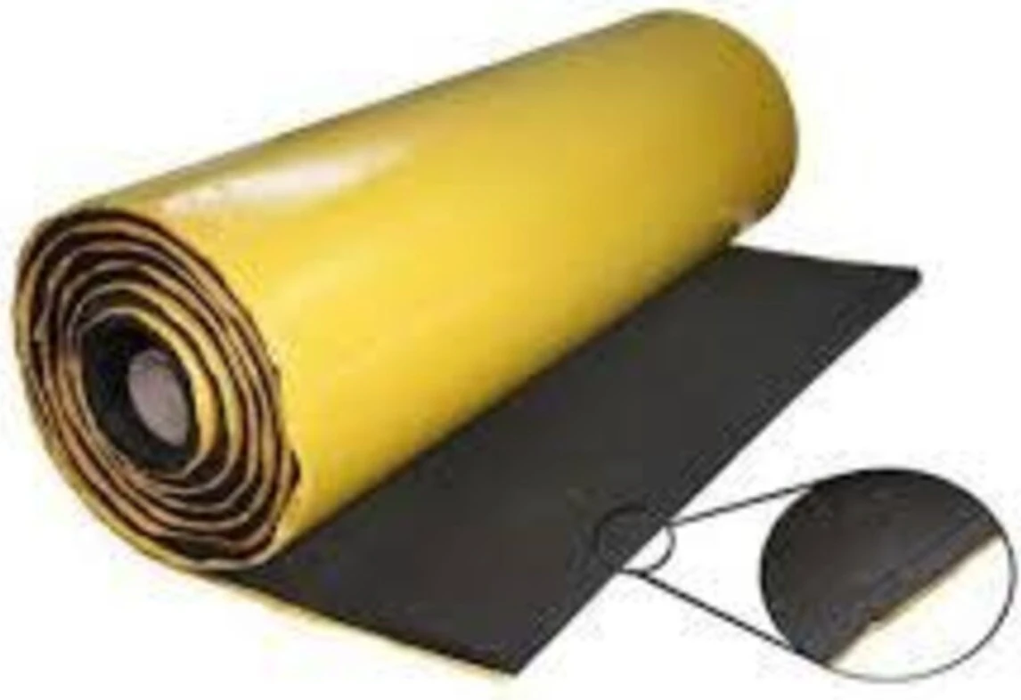 Araç Oto Ses Isı Yalıtım Malzemesi 10M² Kauçuk Sünger Yapışkanlı 9mm Kalın 100CMX10MT