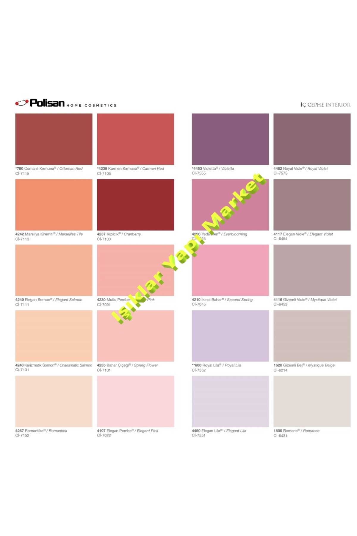 POLİSAN Popüler-plastik-mat-iç Cephe Duvar Boyası-elegan Lila