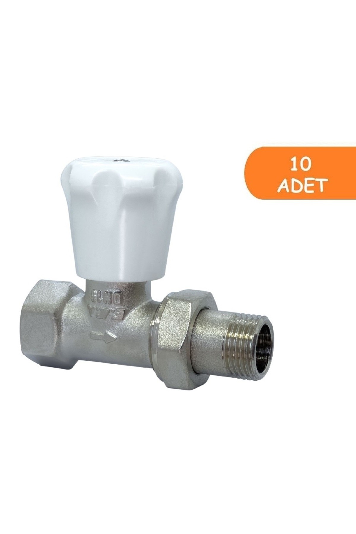10 Adet ECA RV2 1/2 Düz Radyatör Valfi 102120322