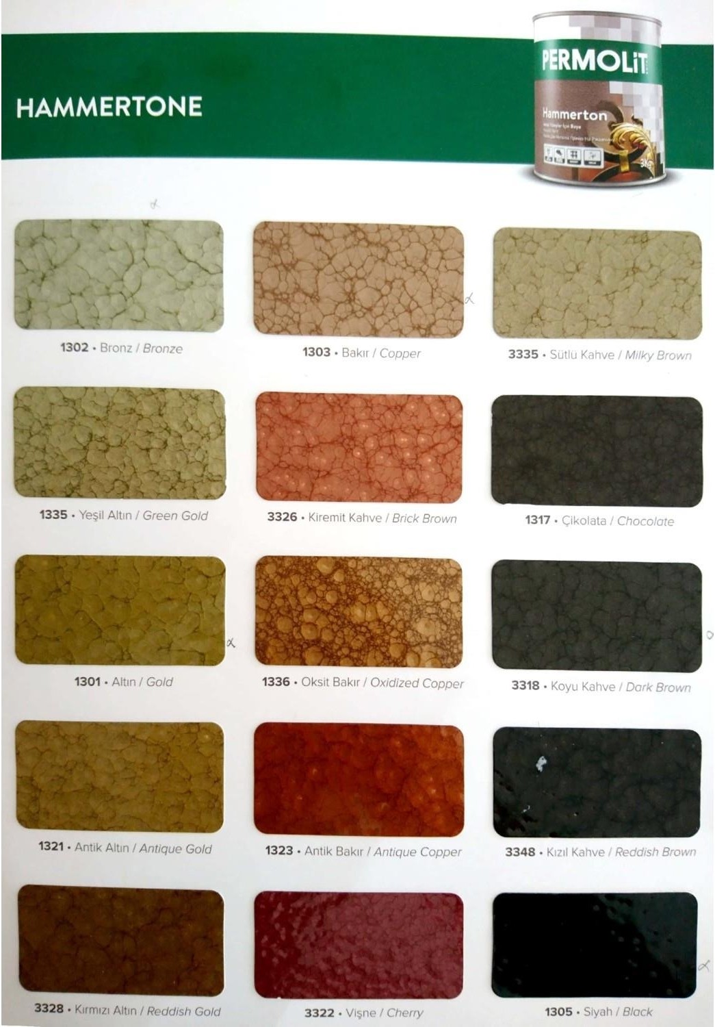Hammerton Dekoratif Metal Boyası Çikolata 2.5 Lt.