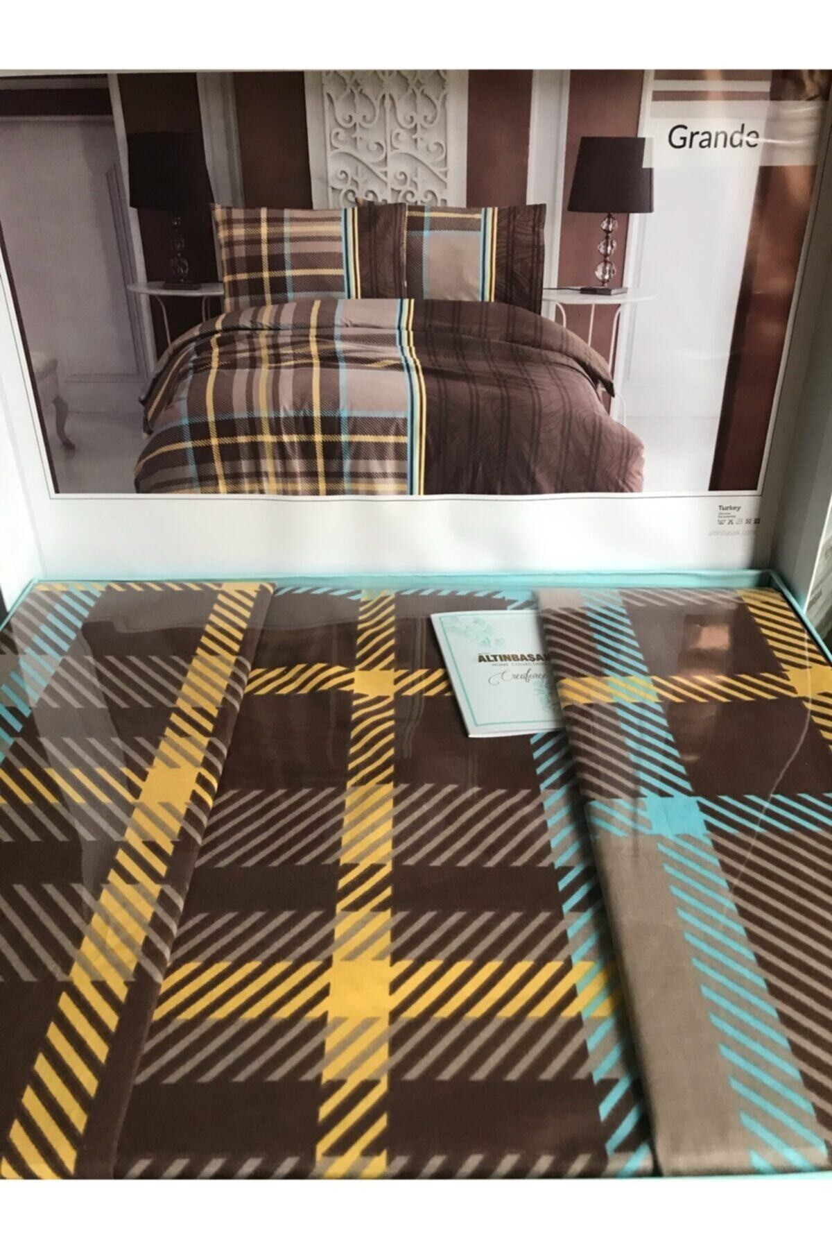 Ranforce Çift Kişilik Nevresim Takımı Grande Kahve