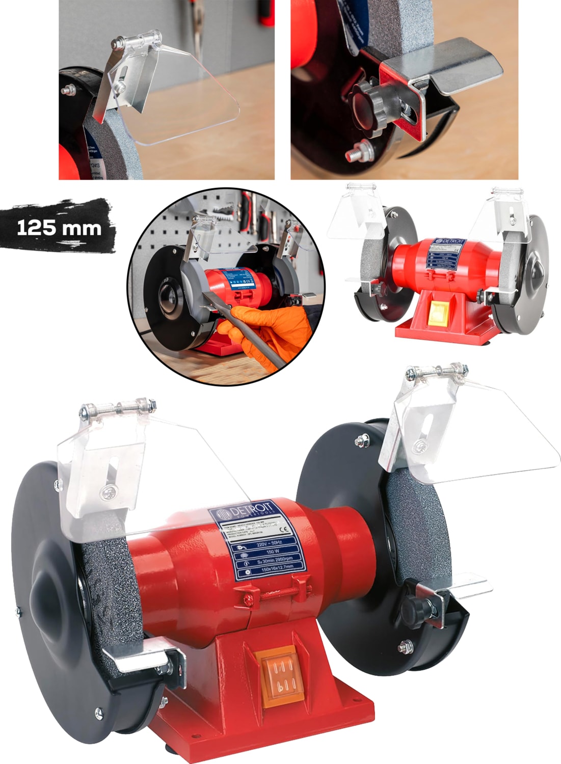 Usatezgah Üstü Zımpara Çark Motoru 125 mm
