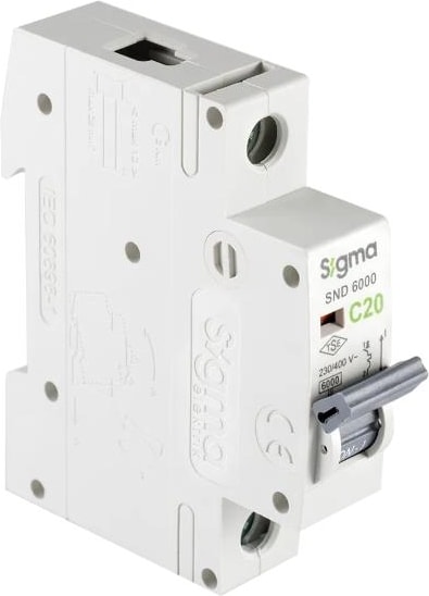 - 1p C 20A Monofaze Anahtarlı Otomatik Sigorta 6SM120C