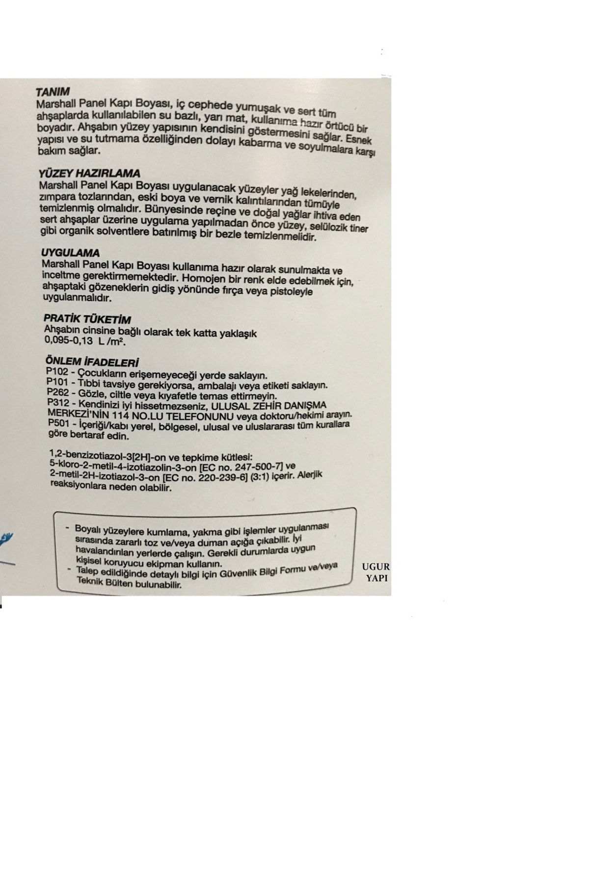 Kokusuz Amerikan Panel Kapı Boyası Su Bazlı Boyama Seti 5 Parça