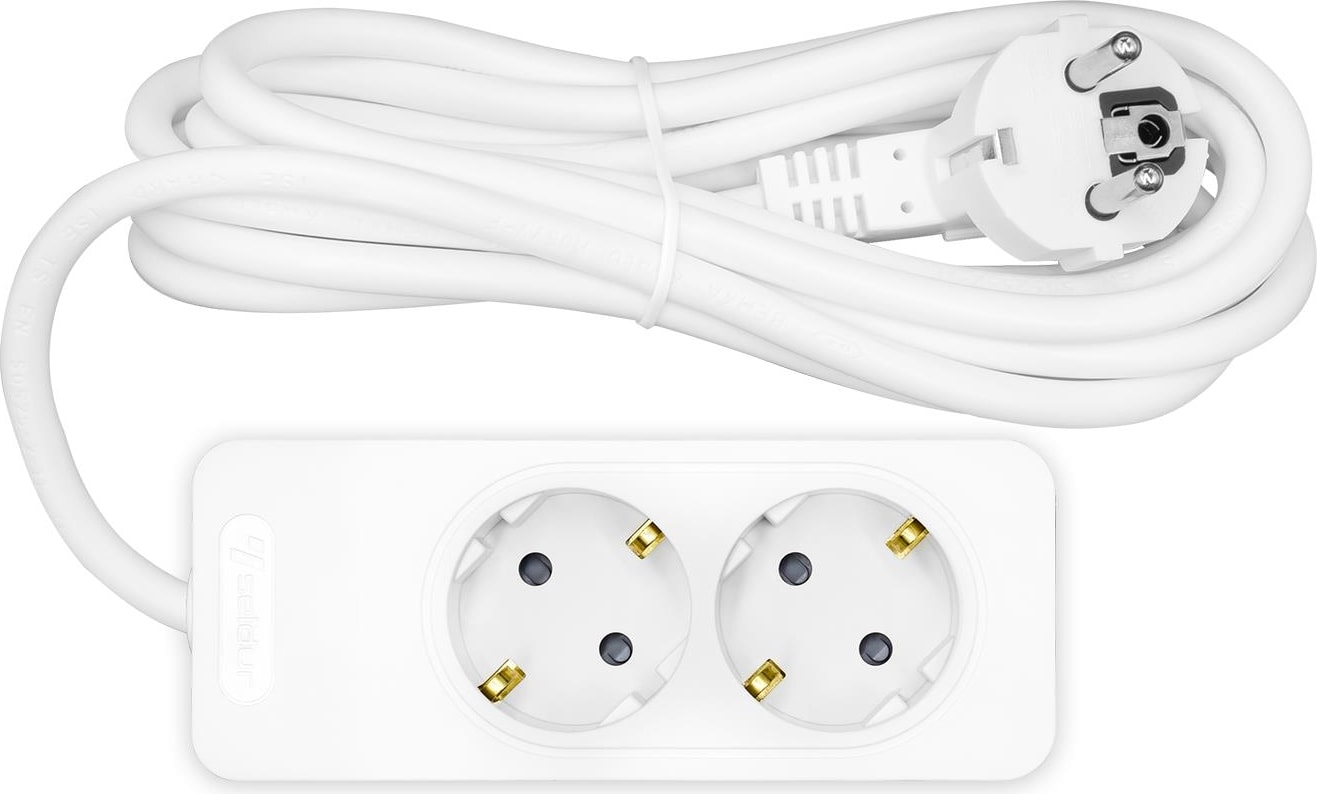 2'li Kablolu Topraklı Çocuk Korumalı 3 Metre Priz