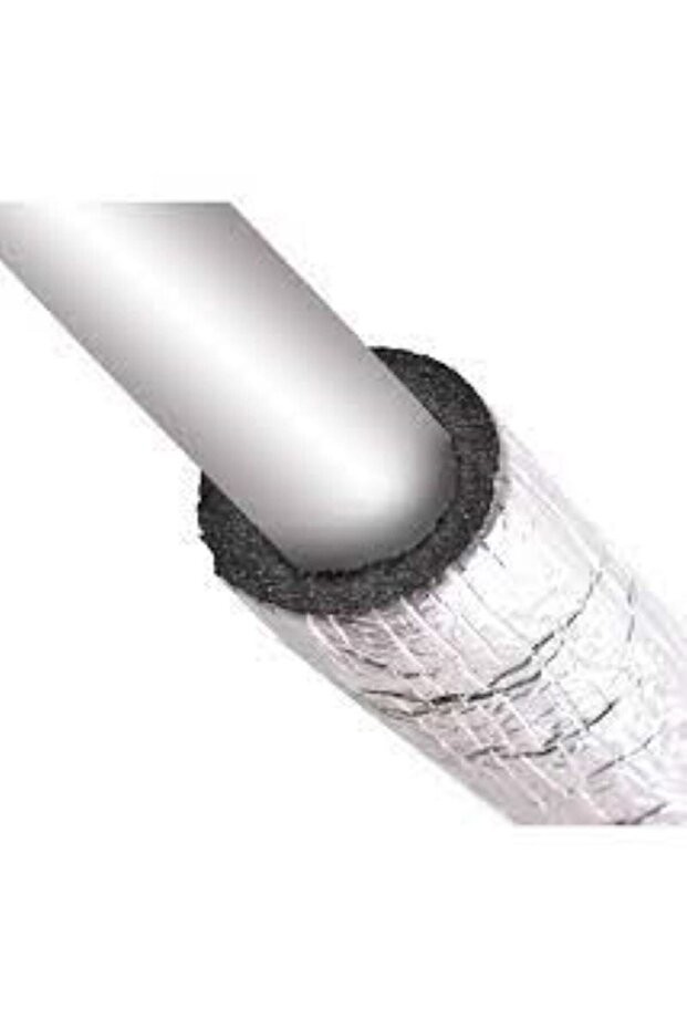 32 Mm'lik Alüminyum Folyolu Izole Boru (1 Metre) 50 Adet 35/10 Alüminyum Folyolu Boru Isı Izolasyon