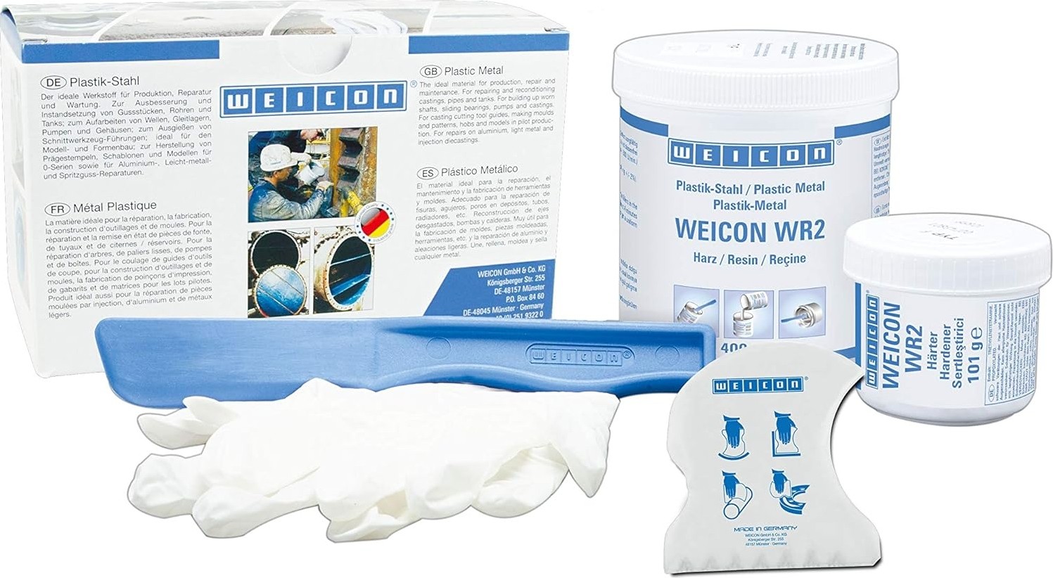 Wr2 Epoksi Reçine Plastik Çelik | 500 G | Yüksek Aşınma ile Metal Için