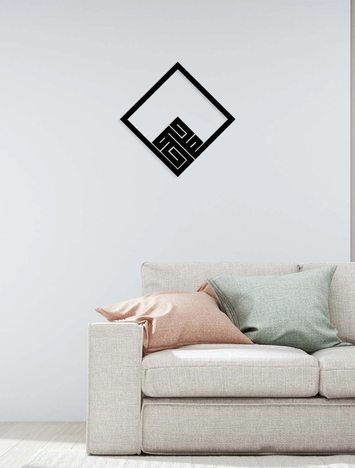 -Muhammed Islami Metal Tablo - Islami Ev Dekorasyonu - Dini Duvar Tabloları - 45 X 63 - Cm - Sıyah-Islm-072