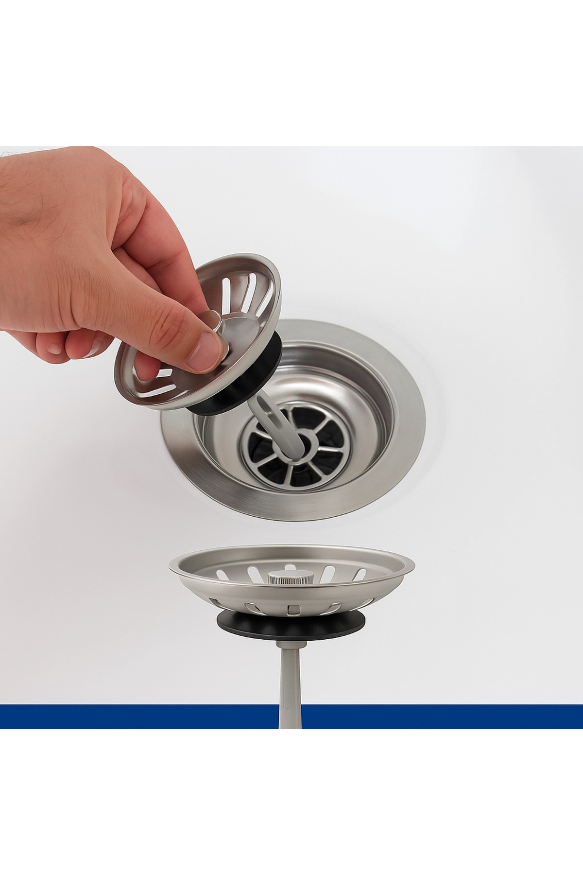 Çöpmak Mutfak Lavabo Sifon Gideri Paslanmaz Metal Tıpa Süzgeci 8 cm – Dayanıklı ve Uyumlu