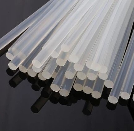 Sıcak Mum Silikon Ince Çubuk Silikon Şeffaf 7,4 mm x 30 cm