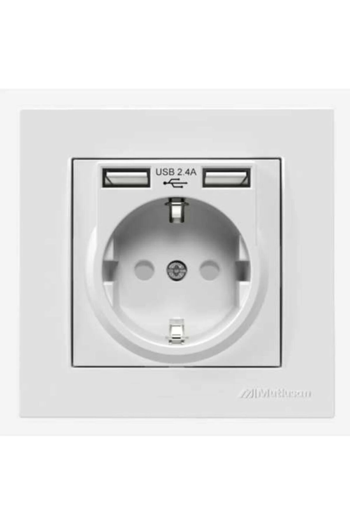 Çift Usb Priz 2.4ah Karavan Usb Priz - Beyaz