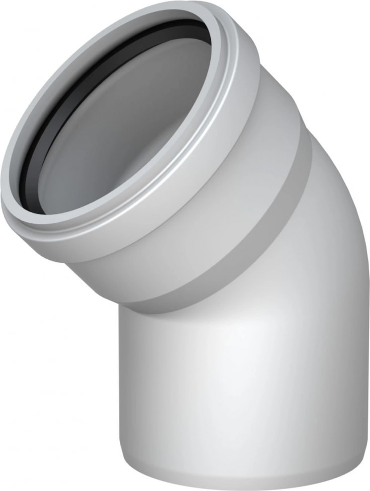 Pvc Atık Su Borusu 45 Derece 125 mm 10 Adet