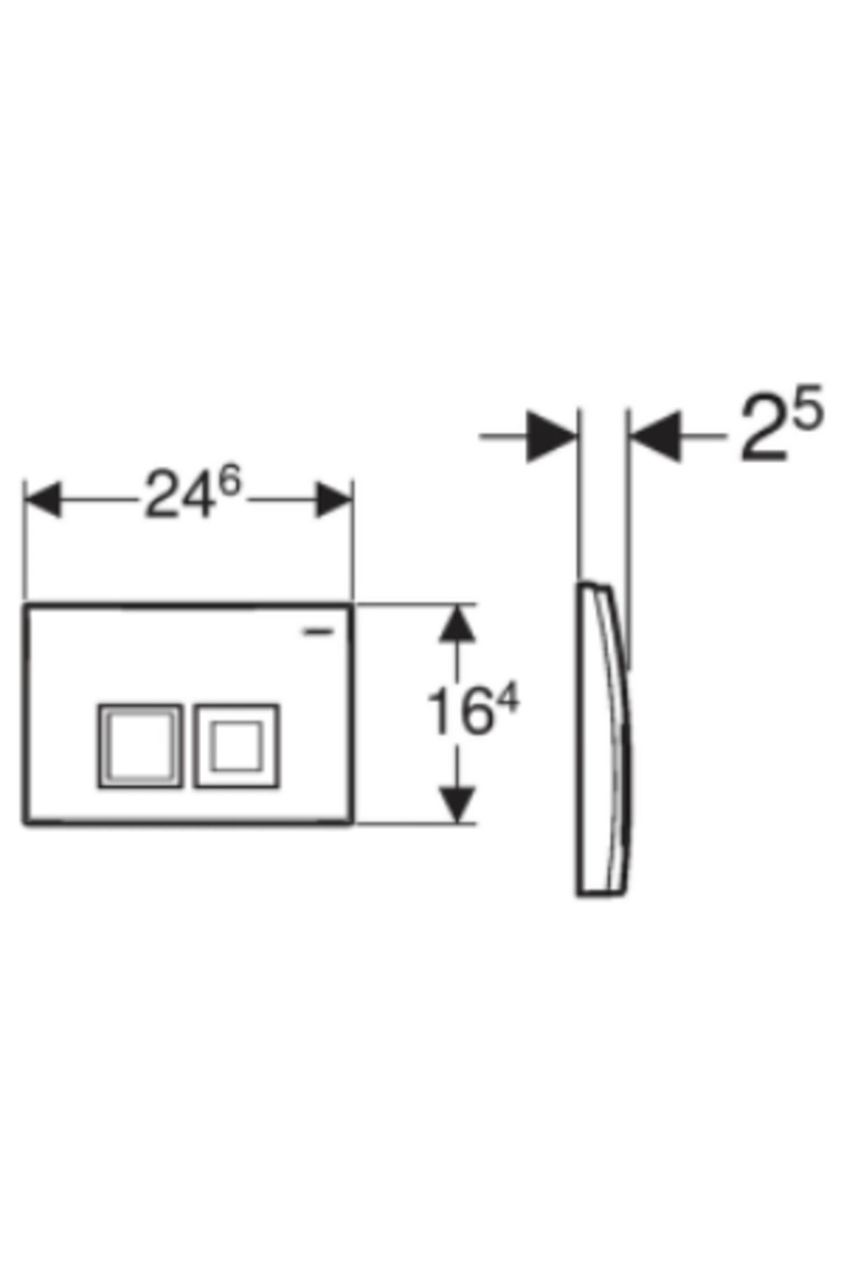 Delta35 115.135.21.5 Kumanda Paneli Çift Basmalı - Parlak Krom