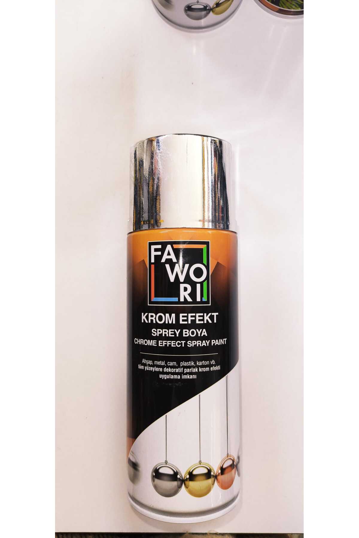 FAWORİ AKRİLİK SPREY BOYA KROM EFEKT GÜMÜŞ