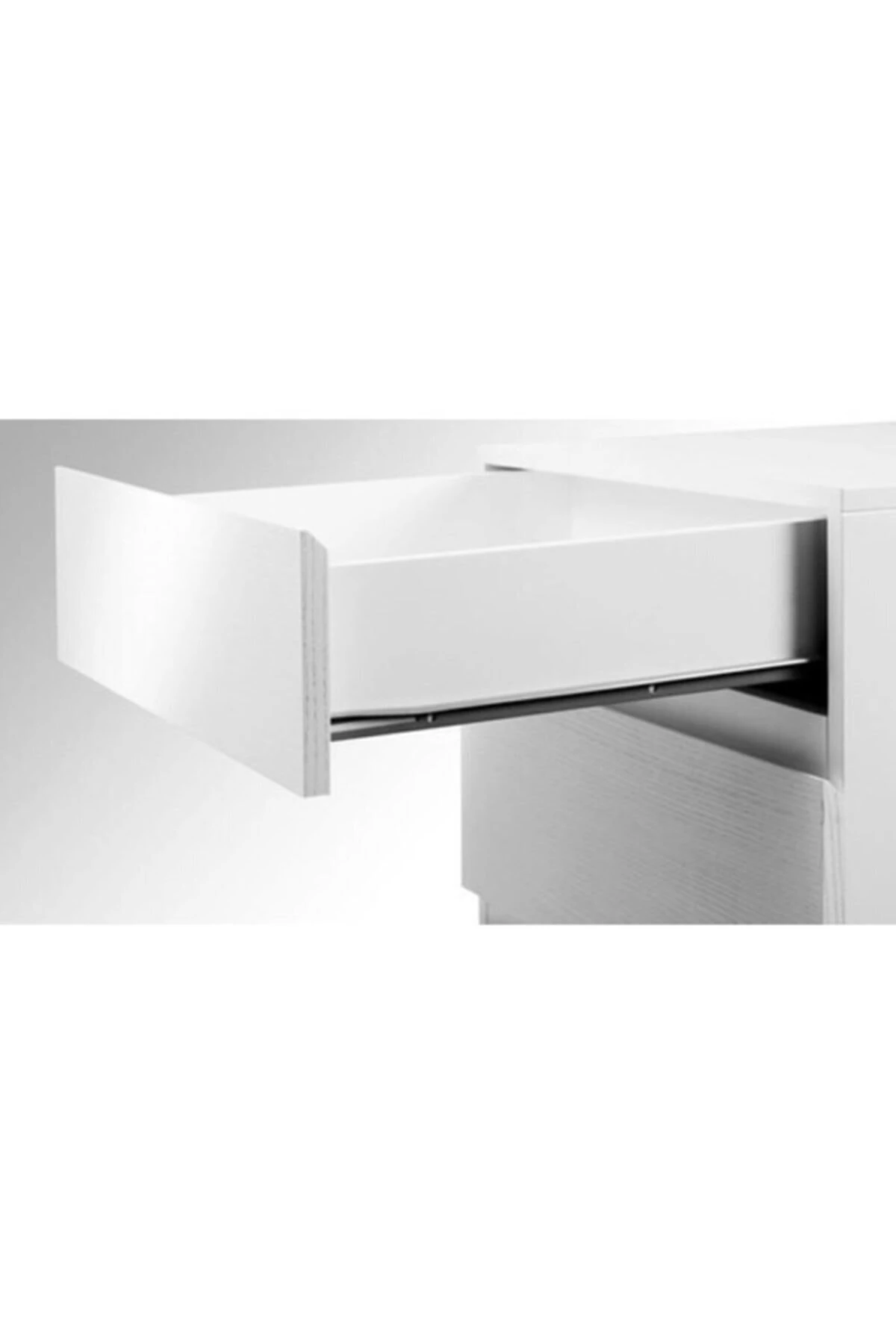 Klasik Kızaklı Çekmece Rayı Beyaz 35 Cm