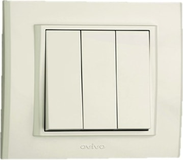 Üçlü Anahtar  Grano Krem Renk