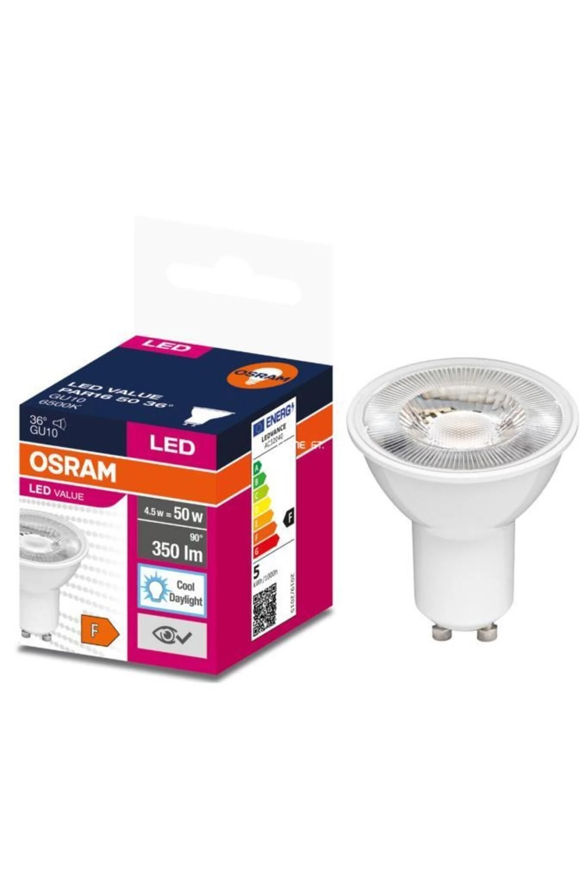 Led 4.5w 6500k 350lm Gu10 Duy Beyaz Işık Spot Lamba