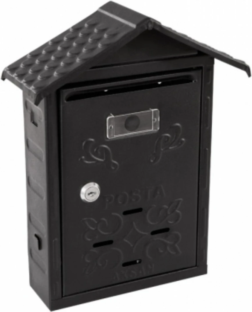 Çatılı Posta Kutusu Siyah
