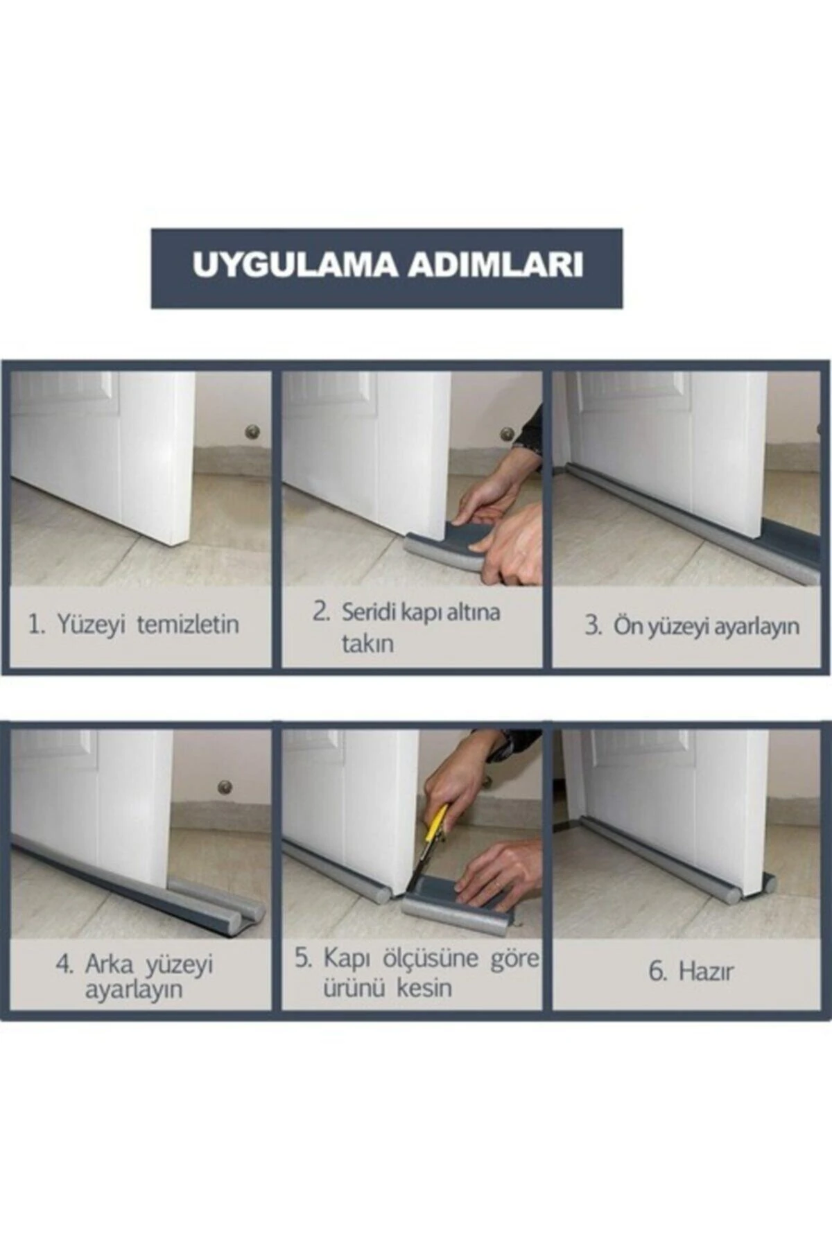 3 Adet Çift Taraflı Kapı Altı Rüzgar Önleyici Ses Ve Isı Izolasyon Süngeri Sol Kapı Altı Gore