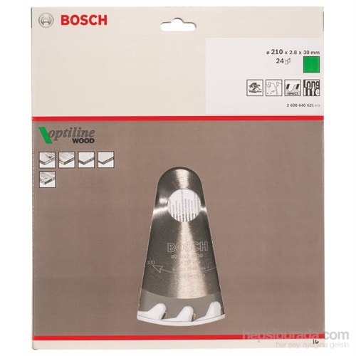 BOSCH - Optiline Serisi Ahşap İçin Daire Testere Bıçağı - 210 X 30 X 2,8 Mm, 24 Diş