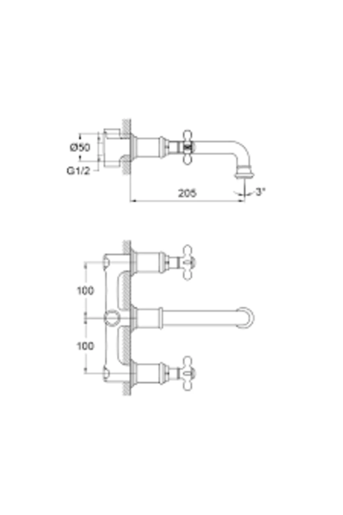 VİCTORİAN ANKASTRE LAVABO BATARYASI