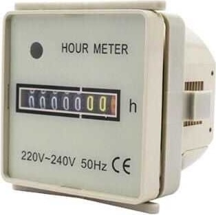 Iş Güç Zaman Saati (HOUR METER)- 7 Hane - 220V / Ac