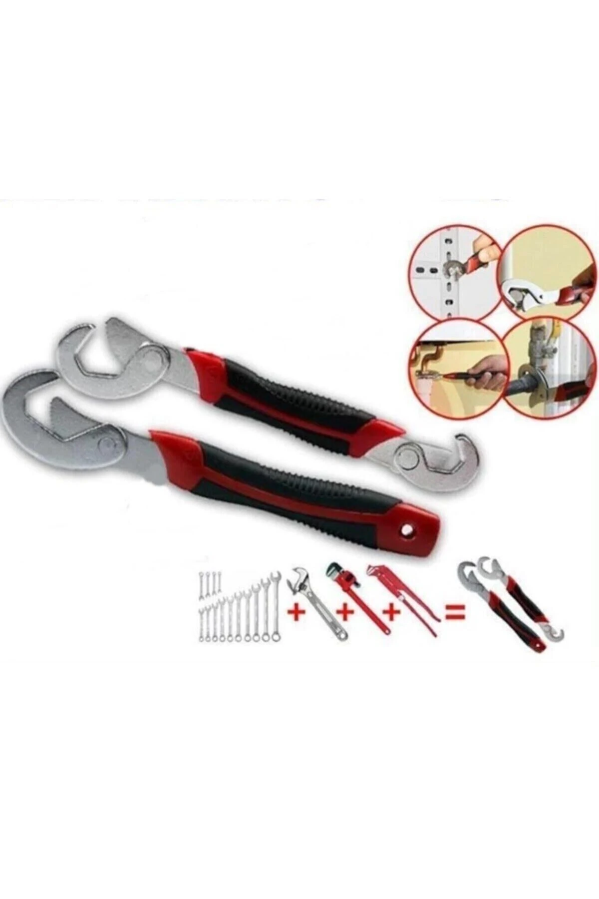 2li Set Her Vidaya Uyumlu Akıllı Anahtar Takımı 9-32mm Arası Tüm Vidalara Çok Amaçlı Boru Anahtarı B