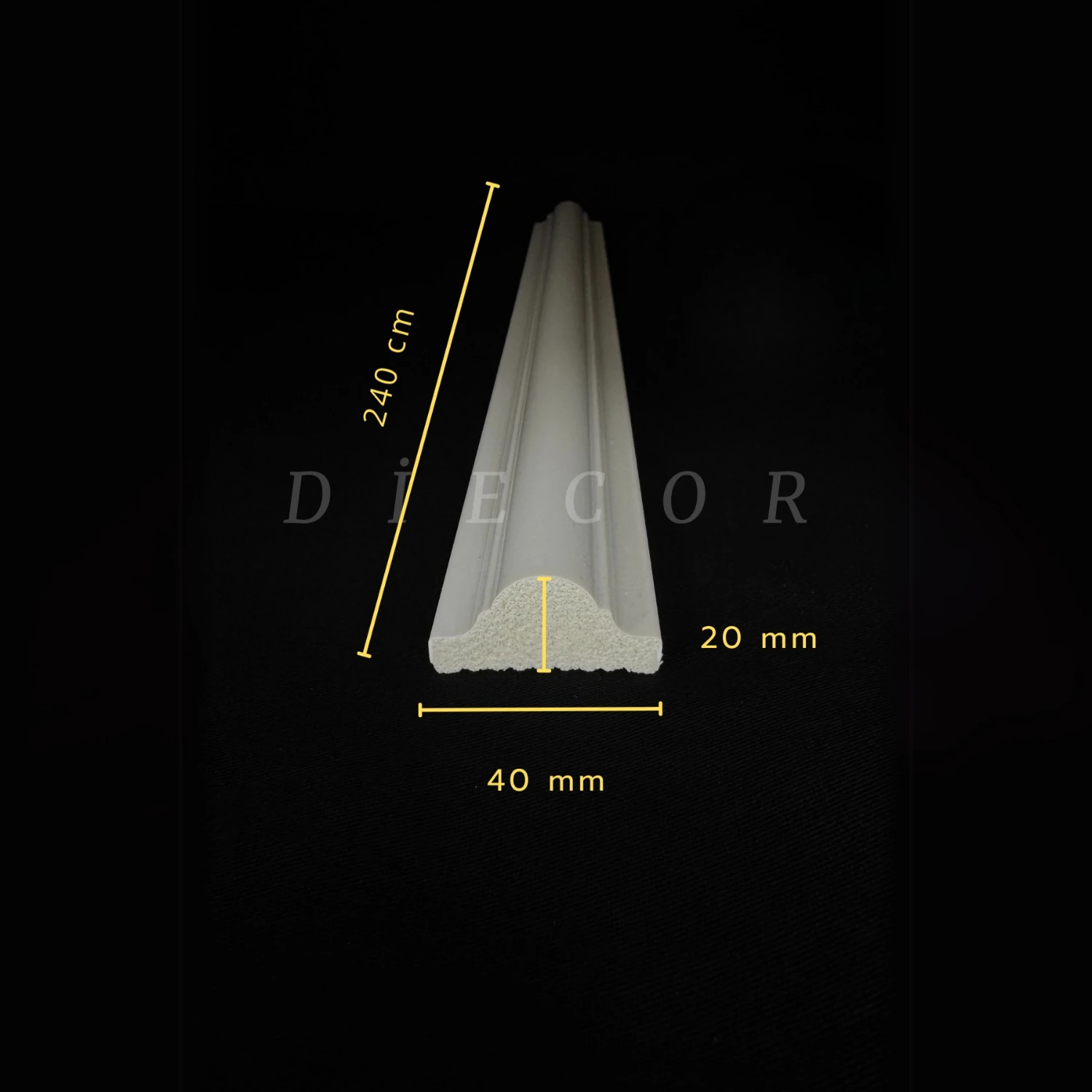 Dekoratif Boyanabilir Montaja Hazır 4cm Modern ve Estetik Duvar Çıtası Tasarımı