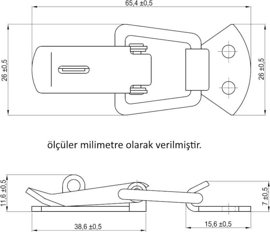 Arma Mandal Kilit 41-070 Krom Renk