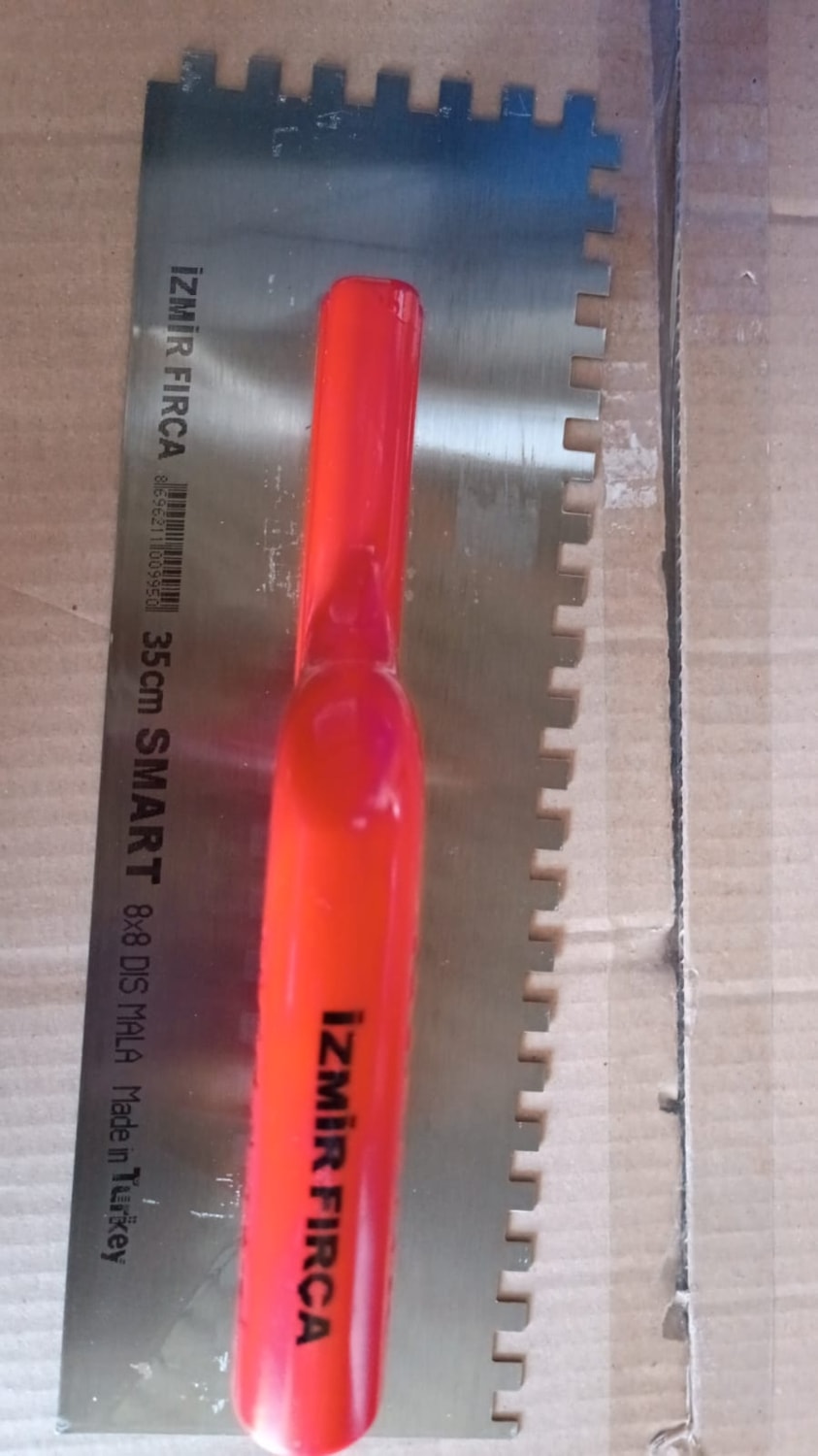İZMİR FIRÇA Kare Dişli Açık Pls Sap 35CM Smart (8x8) Seramik Malası