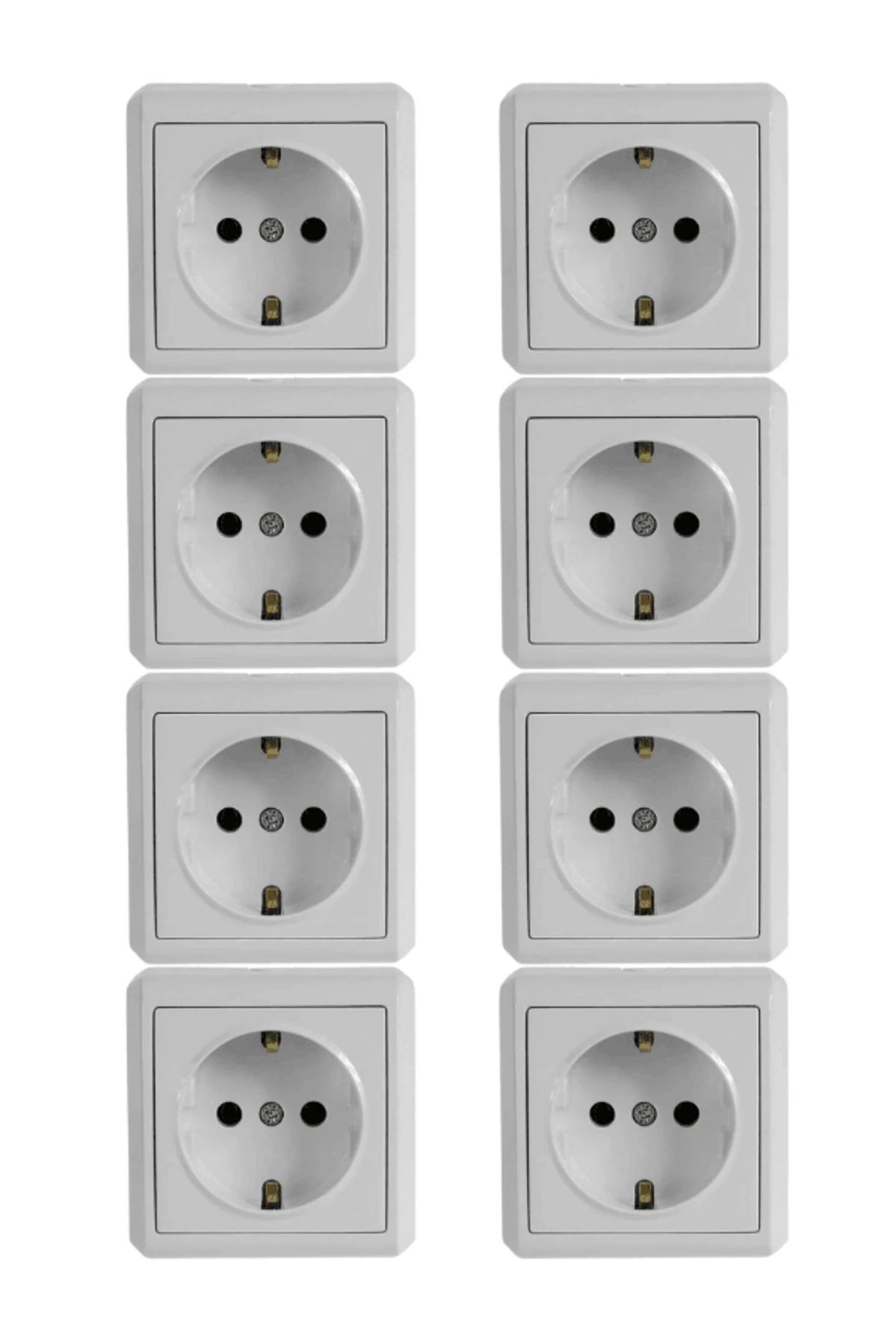 Viko Vera Sıva Üstü Topraklı Priz Beyaz (Çerçeveli) 90681008 (8 Adet)