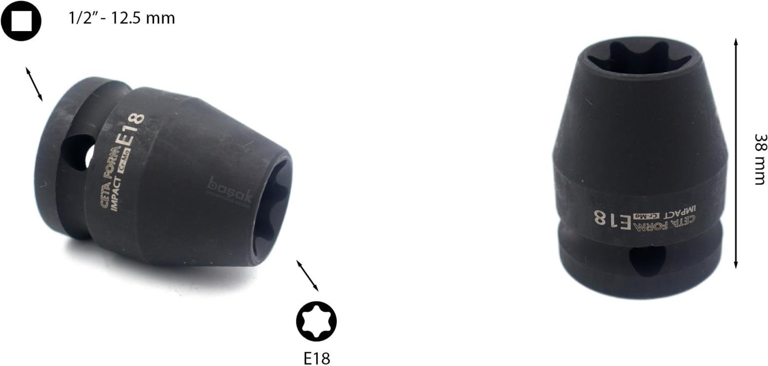 E18 1/2” Dişi Torx Havalı Lokma Anahtar C66-E18