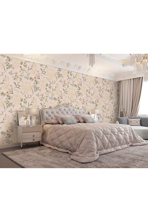 Seven 7803-1 Çiçekli Desenli Duvar Kağıdı