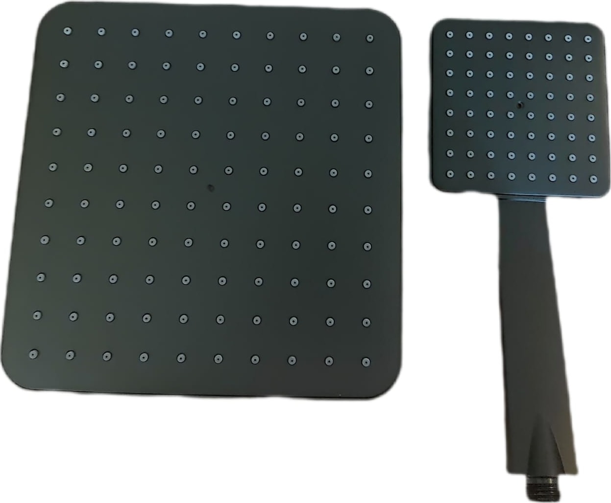 Banyo Sam ABS Kireç Kırçılı Kare Siyah Tepe Set ,Kare Siyah Duş Seti