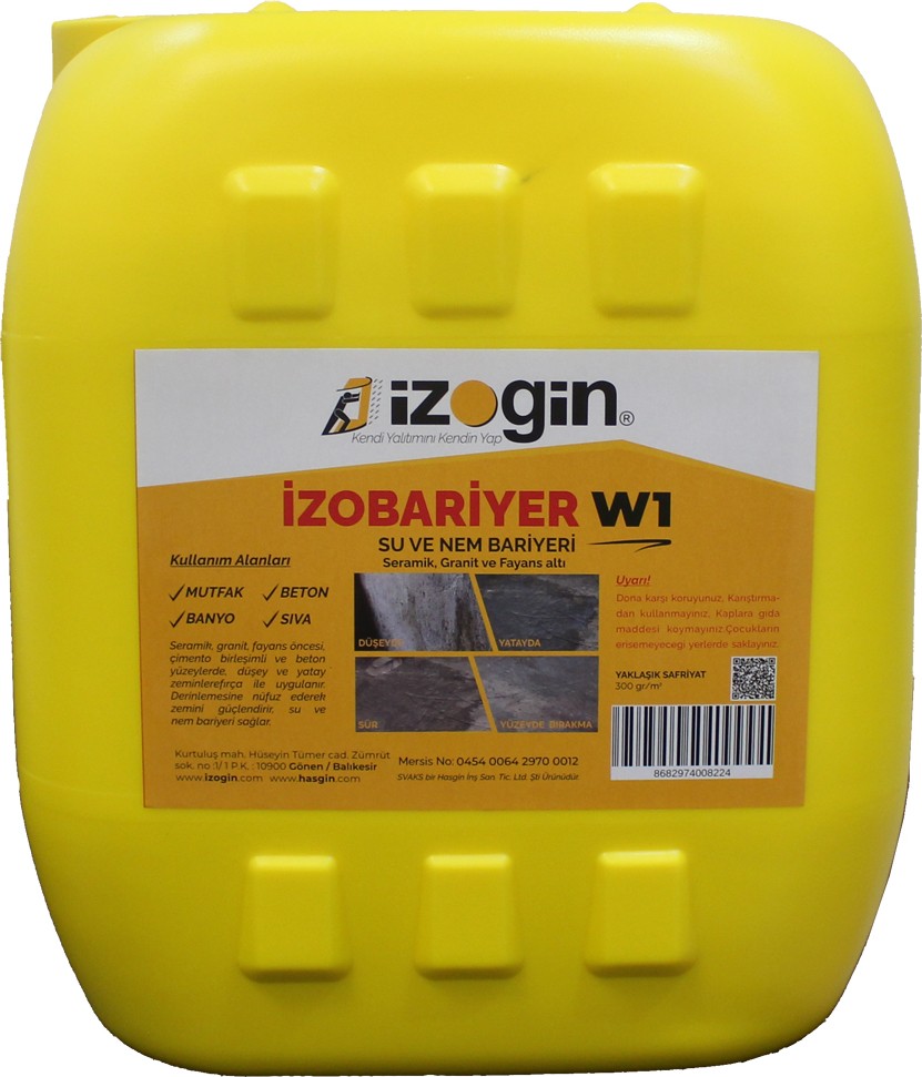 İzobariyer Su ve Nem Bariyeri (Beyaz Membran) Mutfak, Banyo, Havuz Seramik Altı İçin 20 kg (35-40 mt)