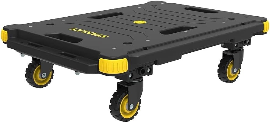 PC531 137 kg 55X45 cm Dört Tekerli Yük ve Paket Taşıma Arabası, Sarı/siyah
