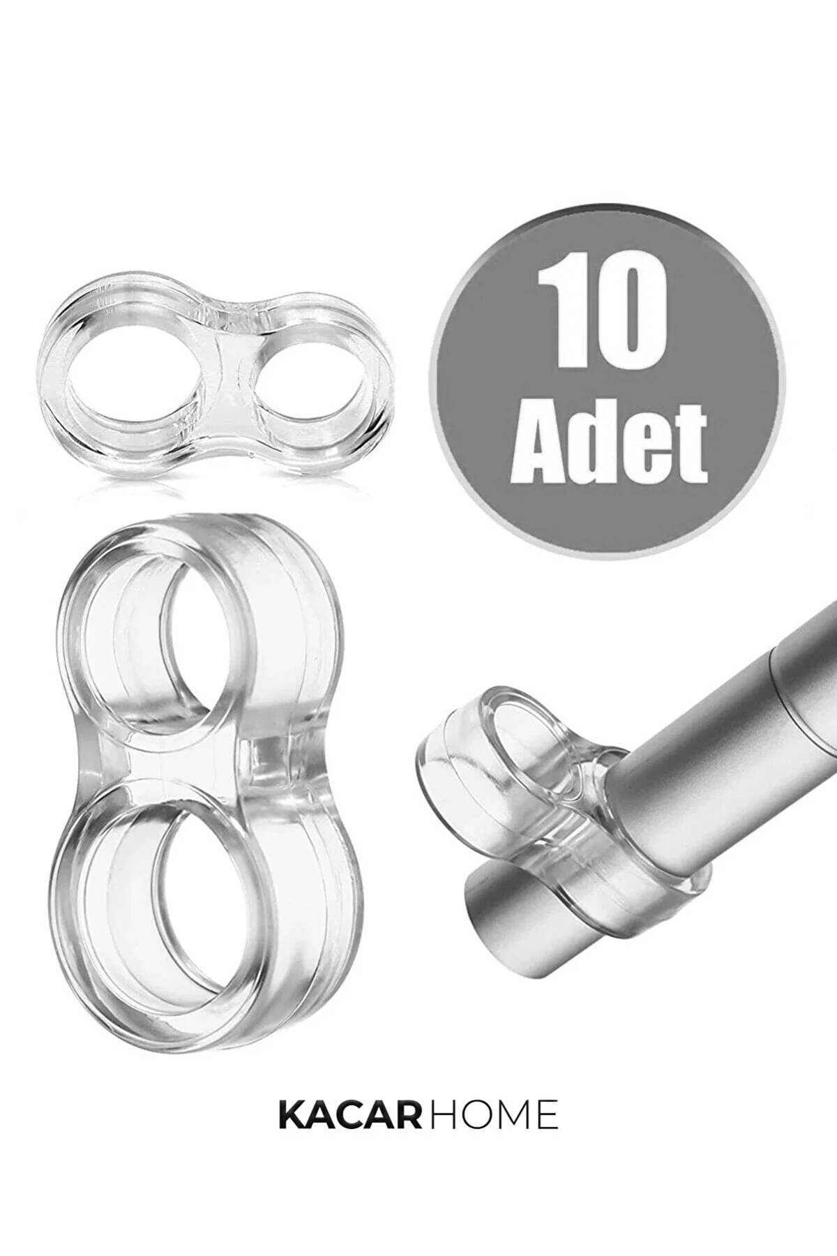 10 Adet Şeffaf Kapı Durdurucu Silikon Kapı Pencere Kolu Tutucu Kapı Kolu Tamponu