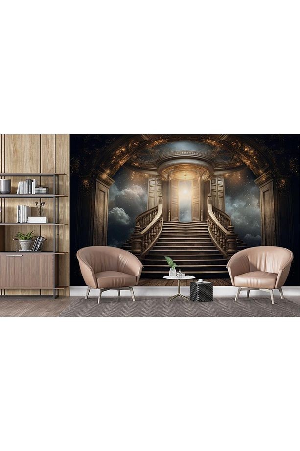 3 Boyutlu Derinlik Merdiven Duvar Kağıdı - 3D wallpaper