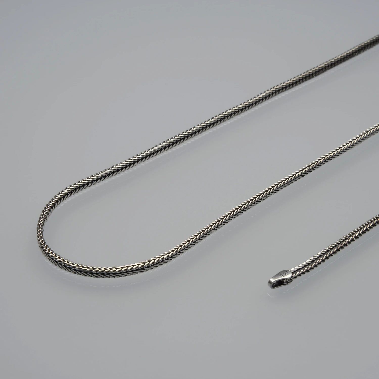 3n Oluklu Tilki Kuyruğu Gümüş Zincir