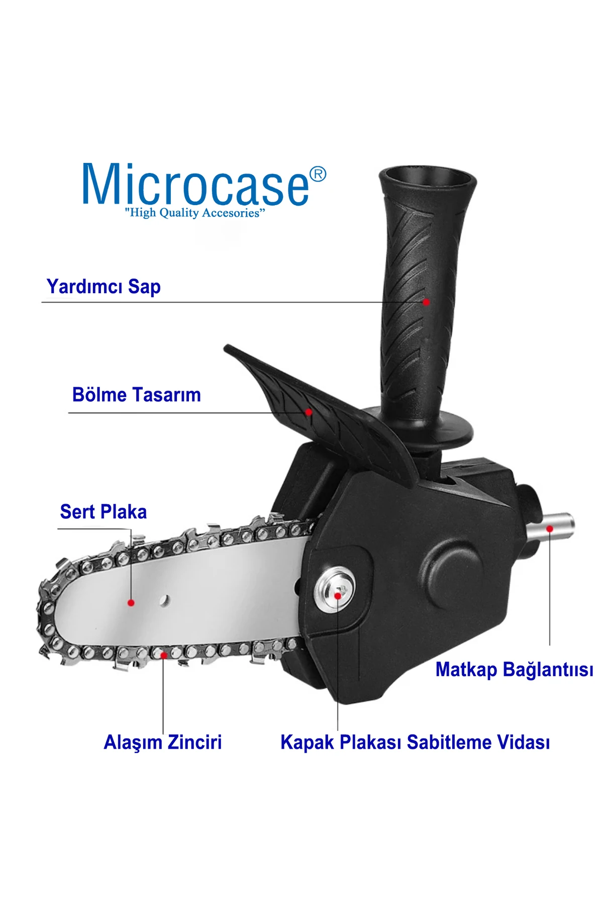 Matkaptan Elektrikli Testere Dönüştürücü Dayanıklı Zincirli Ahşap Kesim Aleti-AL4390