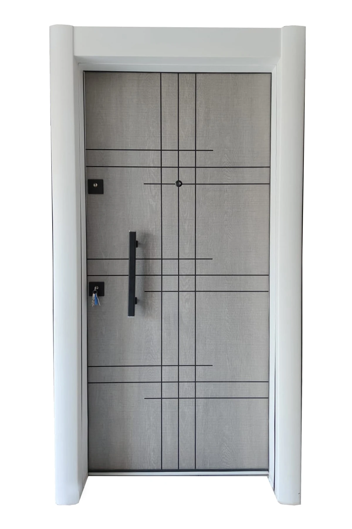 Çelik Kapı, Beyaz - Gri Daire Giriş Kapısı