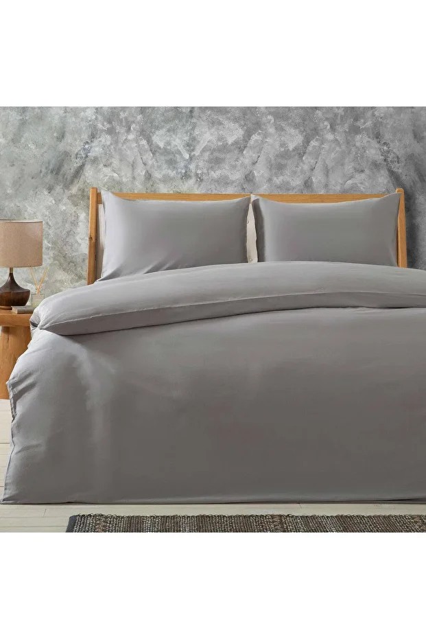 Alana Nevresim Seti King Size 230x220 cm Gri
