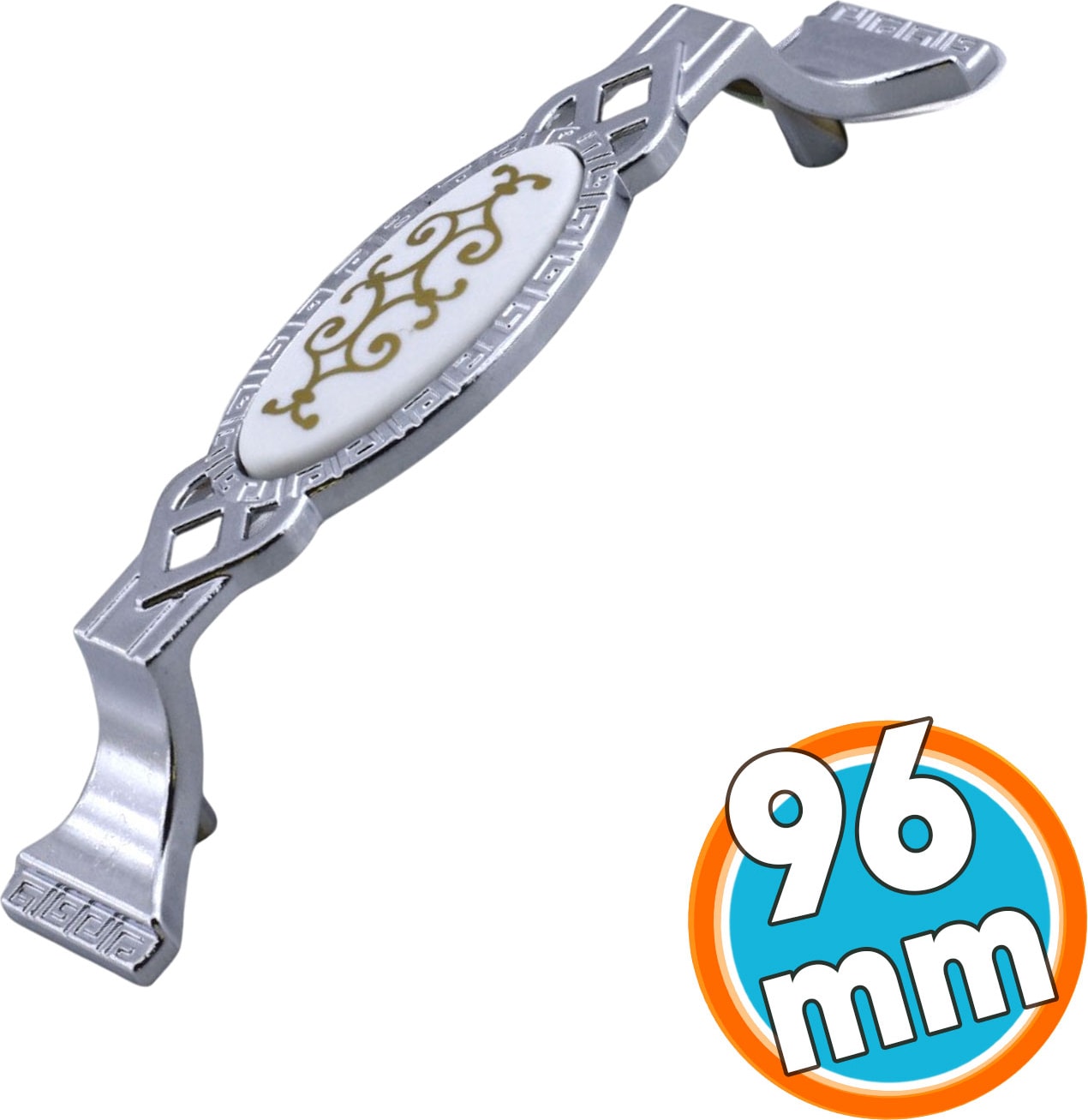 Mobilya Mutfak Dolabı Çekmece Dolap Kapak Kulpu Kulbu Krom Renk 96 mm Metal Kulp