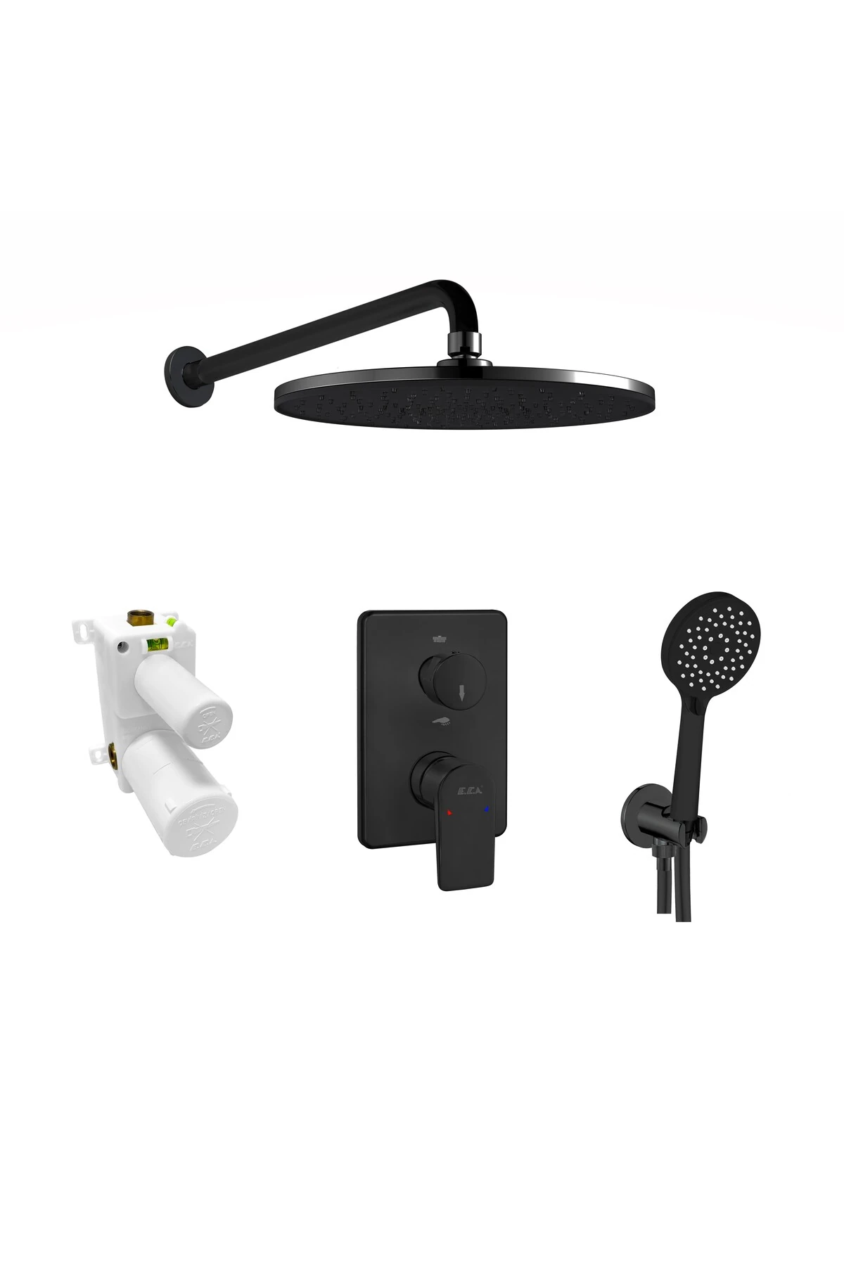 Dalia Ankastre Duş Seti 2-Yollu Mat Siyah 102199773C1