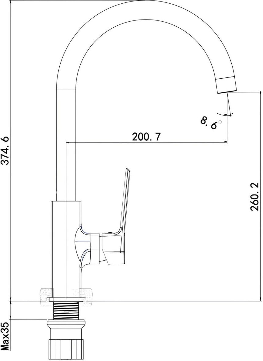 Stark Metalik Gri Eviye Bataryası SK8500GR
