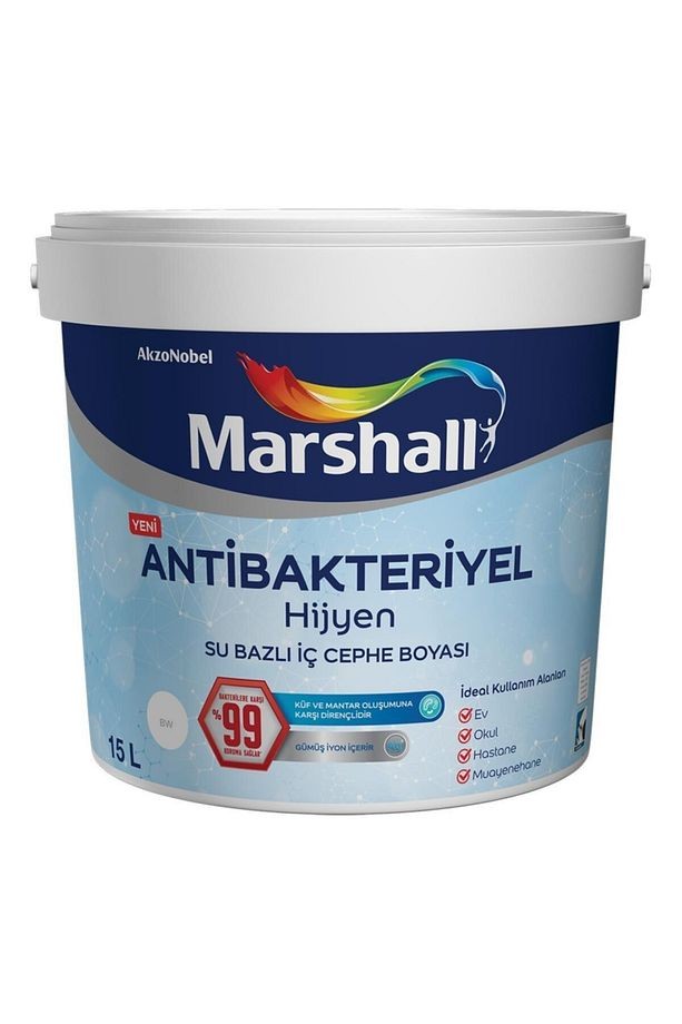 Anti Bakteriyel Hijyen Su Bazlı Iç Cephe Boyası 15 lt Kurna